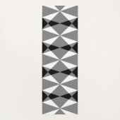 Aangepaste zwart-witte vierkantjes mozaïekkunst yogamat (Achterkant)