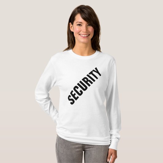 Aangepaste zwart-witte vrouwen Dubbele beveiliging T-shirt (Voorkant volledig)