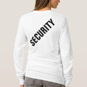 Aangepaste zwart-witte vrouwen Dubbele beveiliging T-shirt (Achterkant)