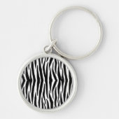 Aangepaste zwart-witte Zebra Sleutelhanger (Voorkant)