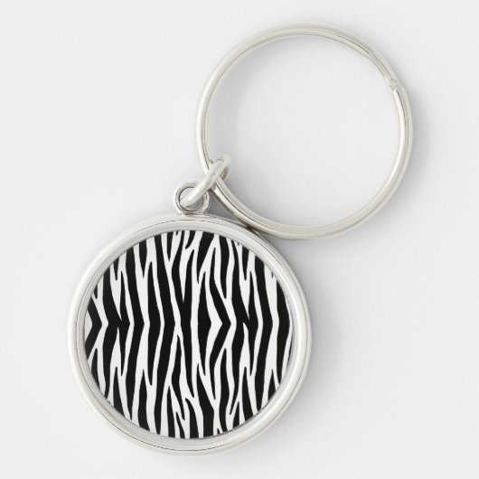Aangepaste zwart-witte Zebra Sleutelhanger (Voorkant)