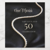 Aangepaste Zwarte 50 en Fabulous Wijn Etiket (Enkel label)