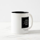 Aangepaste Zwarte Bedrijfsnaam en Logo Branded Mok (Voorkant rechts)