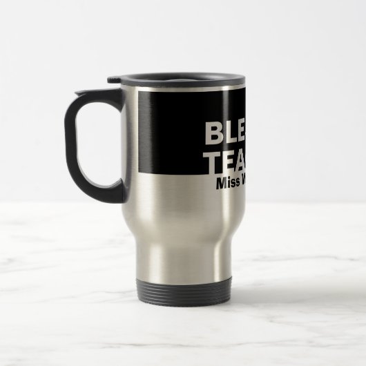 Aangepaste, zwarte, BLESSED-TEACHERBEOORDELING Reisbeker (Links)