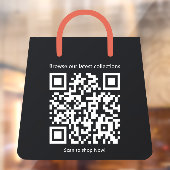 Aangepaste zwarte boodschappentas vormige promotie raamsticker (Vel 2)