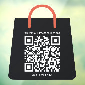 Aangepaste zwarte boodschappentas vormige promotie raamsticker (Vel 3)