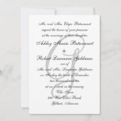 Aangepaste zwarte-bruiloft-uitnodiging kaart (Achterkant)