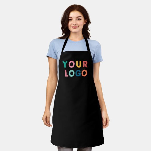 Aangepaste zwarte Business Apron met Logo Schort (Gedragen)
