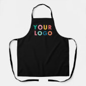 Aangepaste zwarte Business Apron met Logo Schort (Voorkant)