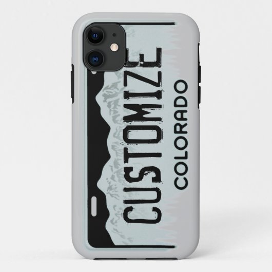Aangepaste zwarte Colorado licentie bord iphone 5  Case-Mate iPhone Case (Achterkant)