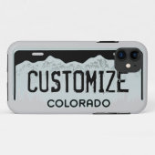 Aangepaste zwarte Colorado licentie bord iphone 5  Case-Mate iPhone Case (Achterkant (horizontaal))