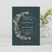 Aangepaste Zwarte Donkerblauwe Tuin Krans & Ringen Kaart (Staand voorkant)