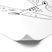 Aangepaste, zwarte droger zwart — witprinter poster (Hoek)