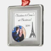 Aangepaste zwarte Eiffeltower voor sierdoeleinden Metalen Ornament (Links)