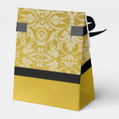 Aangepaste zwarte en goudkleurige draagtas bedankdoosjes (Achterkant)