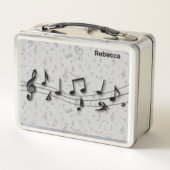 Aangepaste zwarte en grijze muzieknotities (Achterkant)