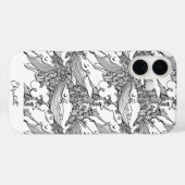Aangepaste zwarte en witte bultrug walvis Case-Mate iPhone case (Achterkant (horizontaal))
