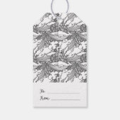 Aangepaste Zwarte En Witte Bultrugwalvis Cadeaulabel (Achterkant)