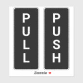Aangepaste Zwarte En Witte Druk Trek Deur Sticker (Vel)