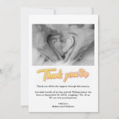 Aangepaste zwarte en witte foto. Gepersonaliseerde Aankondiging (Achterkant)