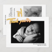 Aangepaste zwarte en witte foto. Gepersonaliseerde Aankondiging (Voorkant / Achterkant)