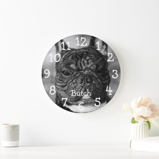 Aangepaste zwarte en witte foto, grote klok (Huis)