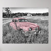 Aangepaste, zwarte en witte foto van de vintage-wa