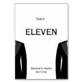 Aangepaste zwarte en witte homohuwelijk tafel numm kaart (Achterkant)