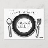 Aangepaste zwarte en witte kaart (Achterkant)