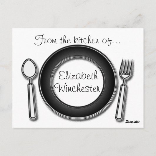 Aangepaste zwarte en witte kaart (Achterkant)