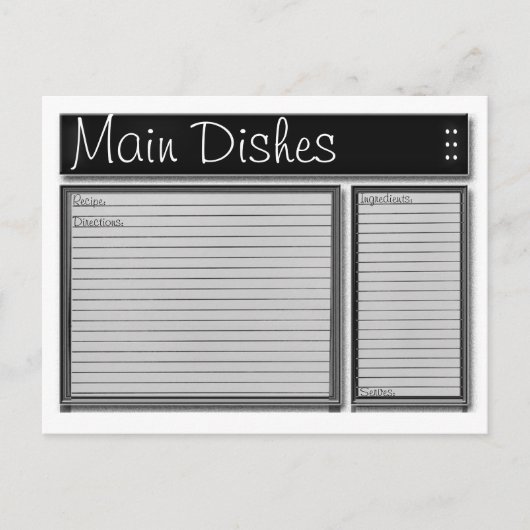 Aangepaste, zwarte en witte kaarten (Voorkant)