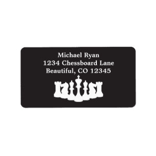 Aangepaste zwarte en witte kauwstukken Klassiek Etiket