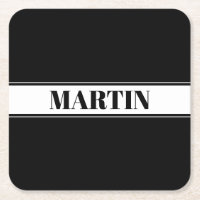 Aangepaste zwarte en witte naam Stripe