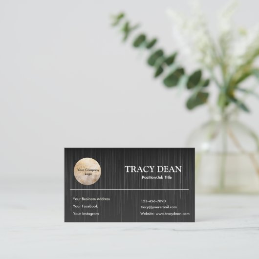 Aangepaste, zwarte en witte Professional Visitekaartje (Staand voorkant)