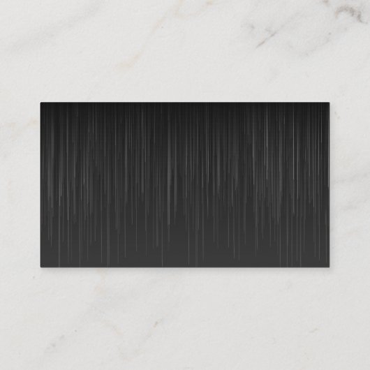 Aangepaste, zwarte en witte Professional Visitekaartje (Achterkant)