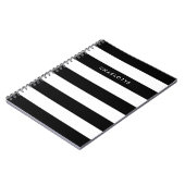 Aangepaste zwarte en witte strepen notitieboek (Linkerzijde)