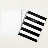Aangepaste zwarte en witte strepen planner (Display)