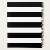 Aangepaste zwarte en witte strepen planner (Achterkant)