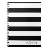 Aangepaste zwarte en witte stripper-laptop notitieboek (Voorkant)