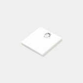 Aangepaste zwarte en witte wapenschild monogram Po Post-it® Notes (Schuin)