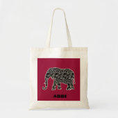 Aangepaste zwarte en witte wervelkolom tote bag (Voorkant)