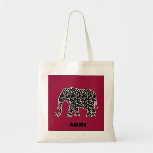 Aangepaste zwarte en witte wervelkolom tote bag (Voorkant)
