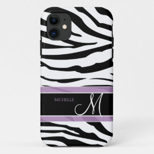 Aangepaste zwarte en witte zebrastripes iPhone 11 hoesje