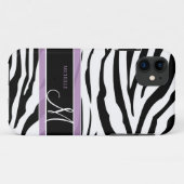 Aangepaste zwarte en witte zebrastripes Case-Mate iPhone case (Achterkant (horizontaal))