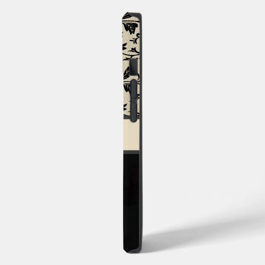 Aangepaste zwarte Floral-telefoontas Case-Mate iPhone Case (Achterkant / Links)