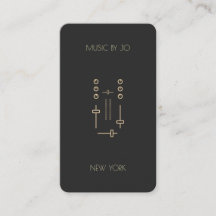 Aangepaste zwarte & gele DJ-kaarten 2018