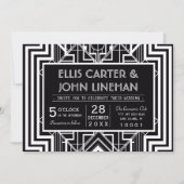 Aangepaste zwarte geoometrische weduwen kaart (Voorkant)