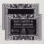 Aangepaste zwarte geoometrische weduwen kaart (Voorkant / Achterkant)