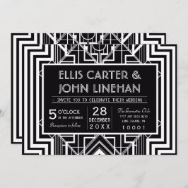 Aangepaste zwarte geoometrische weduwen kaart