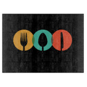 Aangepaste zwarte glazen snijplank (Voorkant)